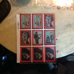 StarWars stickers trading cards from 1977 eachcard here is going for $95 each starwars collectibles !
