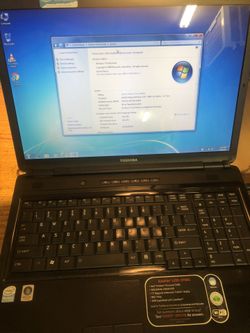 Toshiba laptop 17” LCD Windows 7 Pro