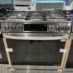 LG Gas Stove Smart Slide In Stainless Steel 
