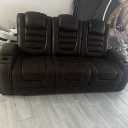 High Impact Dual Power Reclining Sofa