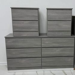 Dresser And 2 Nightstands - Cómoda Y 2 Mesitas De Noche 