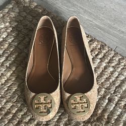 Tory gold color flats Size 9M $ 30