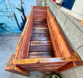 Large Red Wood Raised Garden Planter Box 6’ × 2’ × 35”