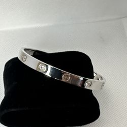 Silver Love Bracelet Stainless Steel 