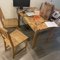 Wooden Table With Chairs