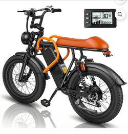 u
Electric Bike 1500W Peak, 20 Fat Tire E-Mountain Bike with Dual Suspension, 30MPH Ebikefor Adults, Removable 48V 18Ah Battery, 7-Speed& UL 2849 Cert