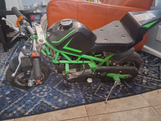 Lime Green Gas powered Pocket Bike