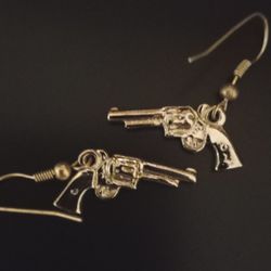 Sterling Silver Gun Earrings 