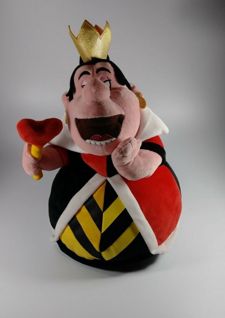 Disney Alice in Wonderland Plush 14" Tall Red Queen of Hearts