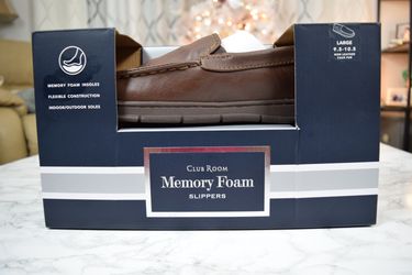 NEW Men's Memory Foam Slippers (Large 9.5-10.5)