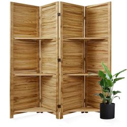 Partition Room divider, 4 panel, + display shelves