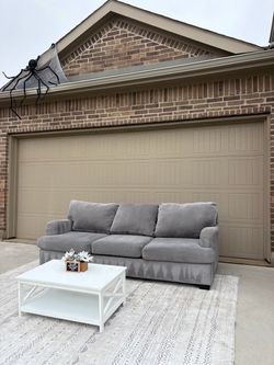 Gray Fabric 3-Seat Sofa