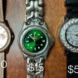 Women's Watches/ Prices In Pictures/ All Need Batteries 