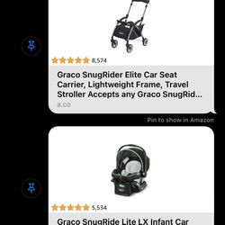 Graco Snugrider Carseat And Carrier With Two Bases
