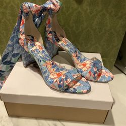 Heel Jessica Simpson Narella Floral Print Sandals Sz 9 With Box Sassy Fun Sexy