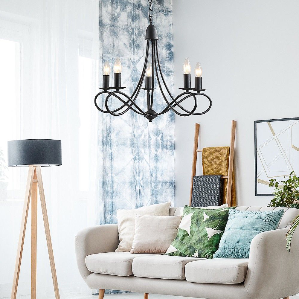 5 Lamp-socket Foldable Retro Pendant