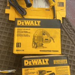 Dewalt-3-New Power Tools x HammerDrill - DEWALT 5.5 Amp Corded Jig Saw Kit- Sander 1/4 Sheet Palm Grip