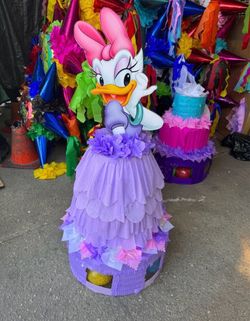 Daisy Duck dress style pinata with balls DISNEY