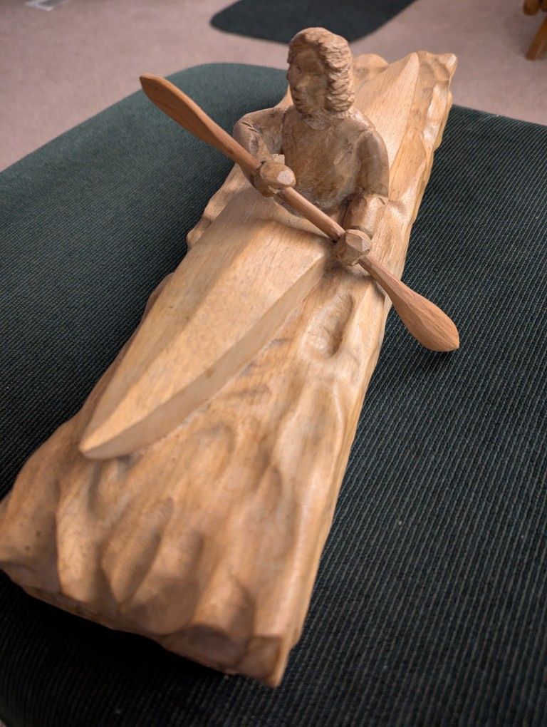 Native Kayaker Carving
