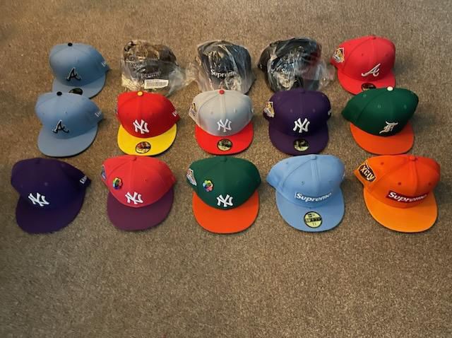 Supreme New Era Jaetips Fitted Hats 
