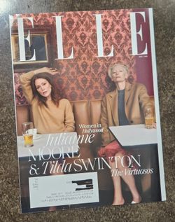 ELLE USA MAGAZINE December 2024 JULIANNE MOORE TILDA SWINTON Cover