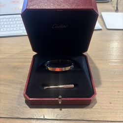 Cartier LOVE Bracelet Rose Gold Bangle Bracelet MSRP: $7350 Size: 16 cm