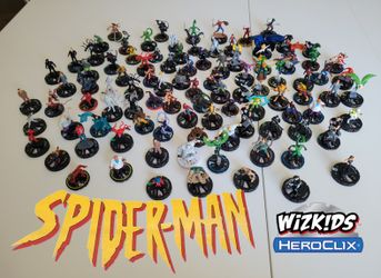 Marvel Spider-Man HeroClix w/ Cards Collectible Game Miniatures (READ DESCRIPTION)