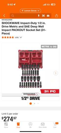 Milwaukee 1/2 Inch Drive Packout Set