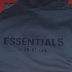 essential fear of God, hoodie, black,large