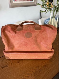 Bric’s Pelle Italian Leather Weekender Duffel Bag Cognac Tan Made in Italy - Rare!