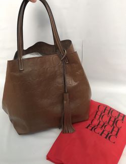 CH Matryoshka Brown leather tote bag