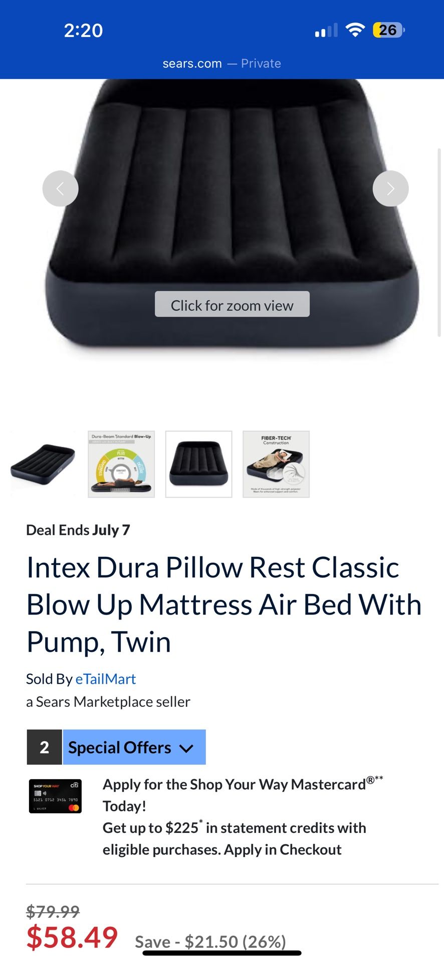 Intex Air Mattress