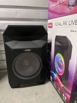 ION Total PA Live 15-In. 500-Watt-Max Portable Bluetooth PA Speaker with Lights, Microphone & stand
