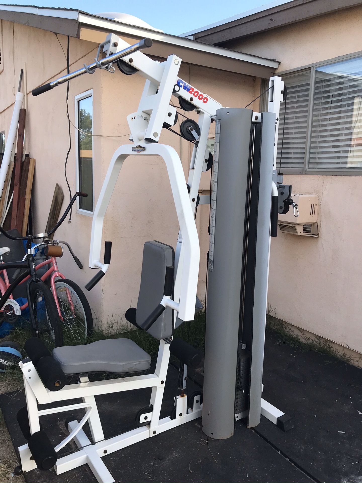 Tuff stuff cw2000 home gym exercise equipment weight training chest press workout cable machine