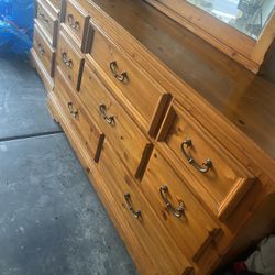 Seven Drawer Dresser, Two Nightstands