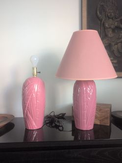 80s art deco lamps pink
