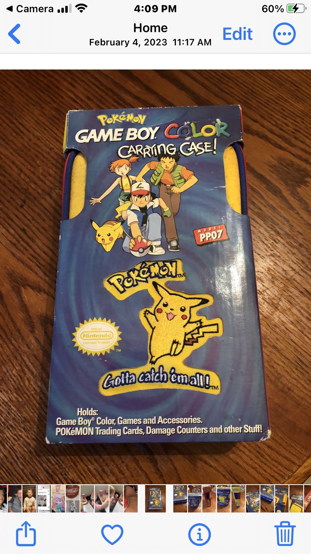 New Pokémon Game boy Color Carrying Case Yellow Pikachu Zippered
