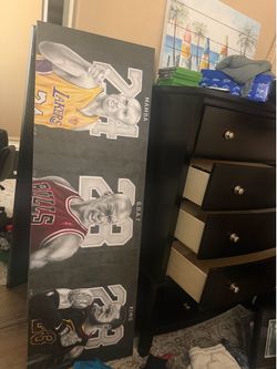 Custom canvas LeBron James Michael Jordan Kobe Bryant NBA  5ft x 20 inches