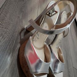 Brash silver shop heels