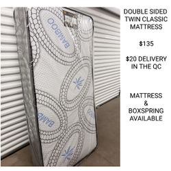 TWIN CLASSIC DOUBLE SIDED MATTRESSES - IN STOCK NOW!