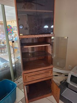 SOLID OAK CABINET FREE