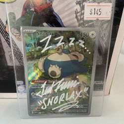 Snorlax Signed Pokémon Card 151