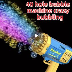 BUBBLE GUN ( ELECTRIC) 40 HOLE L.E.D LIGHT 