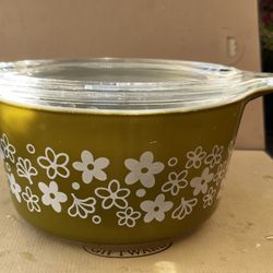 Vintage Pyrex Spring Blossom Casserole Bowl 