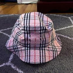 Supreme Burberry Pink Bucket Hat