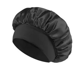 Black Satin Sleep Bonnet