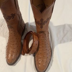 Lucchese Classics Handmade Men’s Roper Boots w/Belt