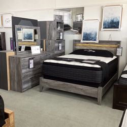 Baystorm 4pc Queen Panel Bed Set