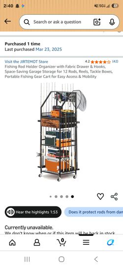 Fishing pole rack