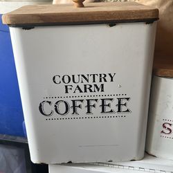 Vintage coffee and sugar tins